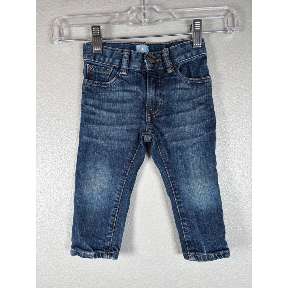 Baby Gap Dark Wash Denim Jeans Kids Size 12 18 Months Straight Leg Toddler